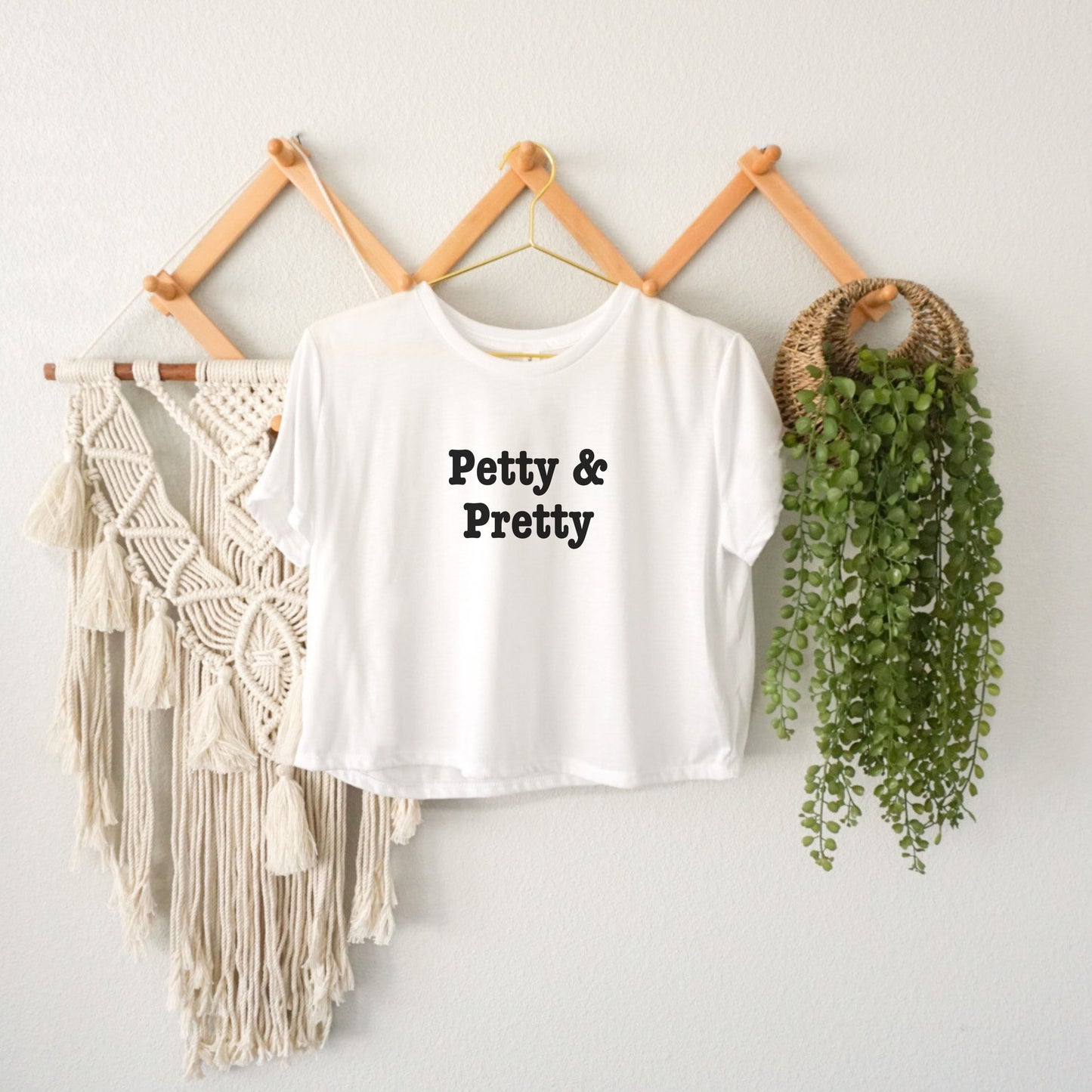 Petty and Pretty Y2K Baby Doll Tshirt Karma Cropped Tee