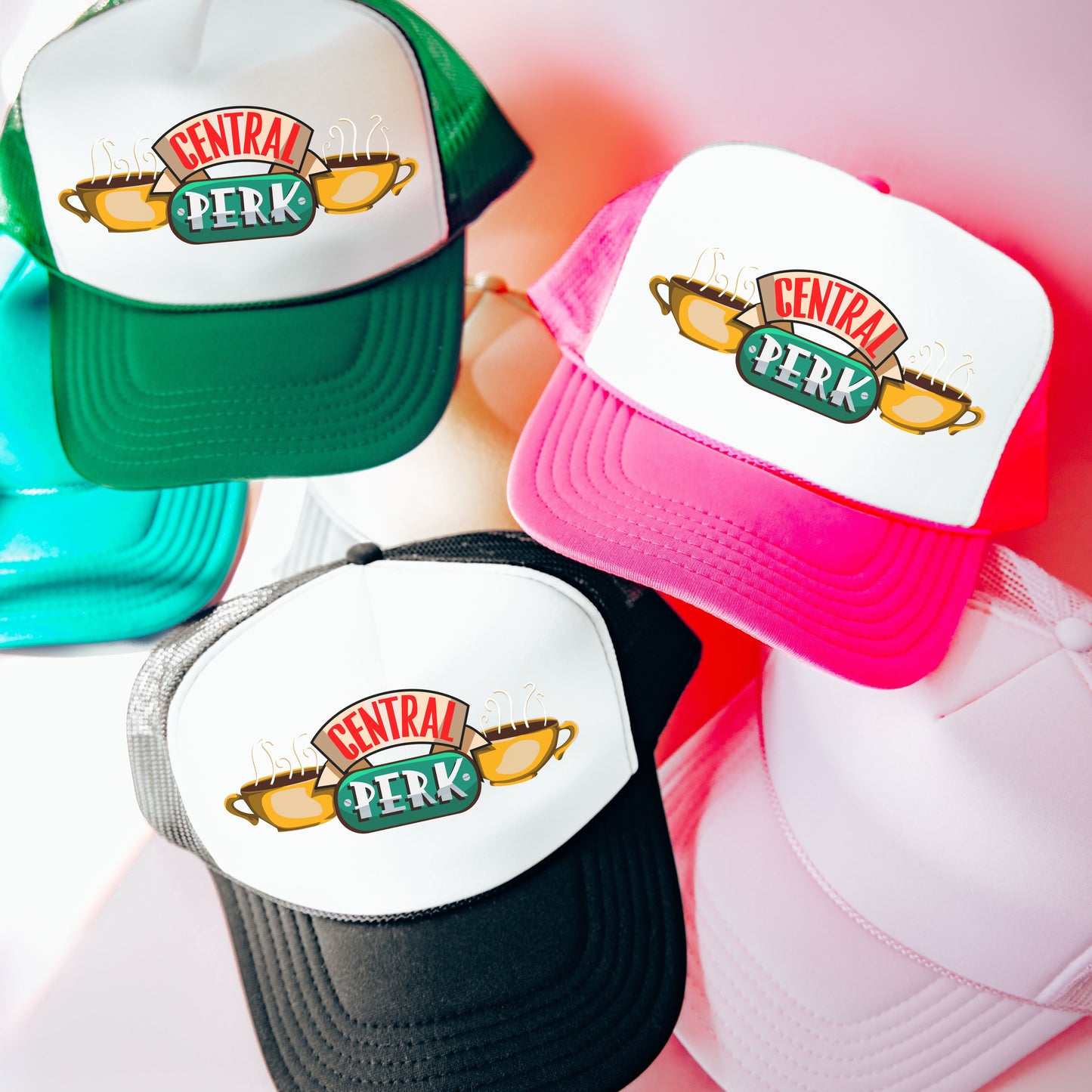 Friends Central Perk Truck Hat, Bestie Gifts, Baseball Cap, Coffee Shop Hat