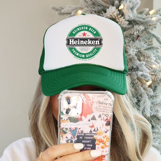 Classic Heineken Beer Trucker Hat, OTTO Cap, Trendy Beer Hat