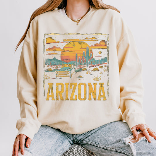 Arizona Desert Sweatshirt Scenery Sweater Hiking Sweatshirt Camping Crewneck Outdoors Sweatshirt Camping Shirt Desert Cactus Top