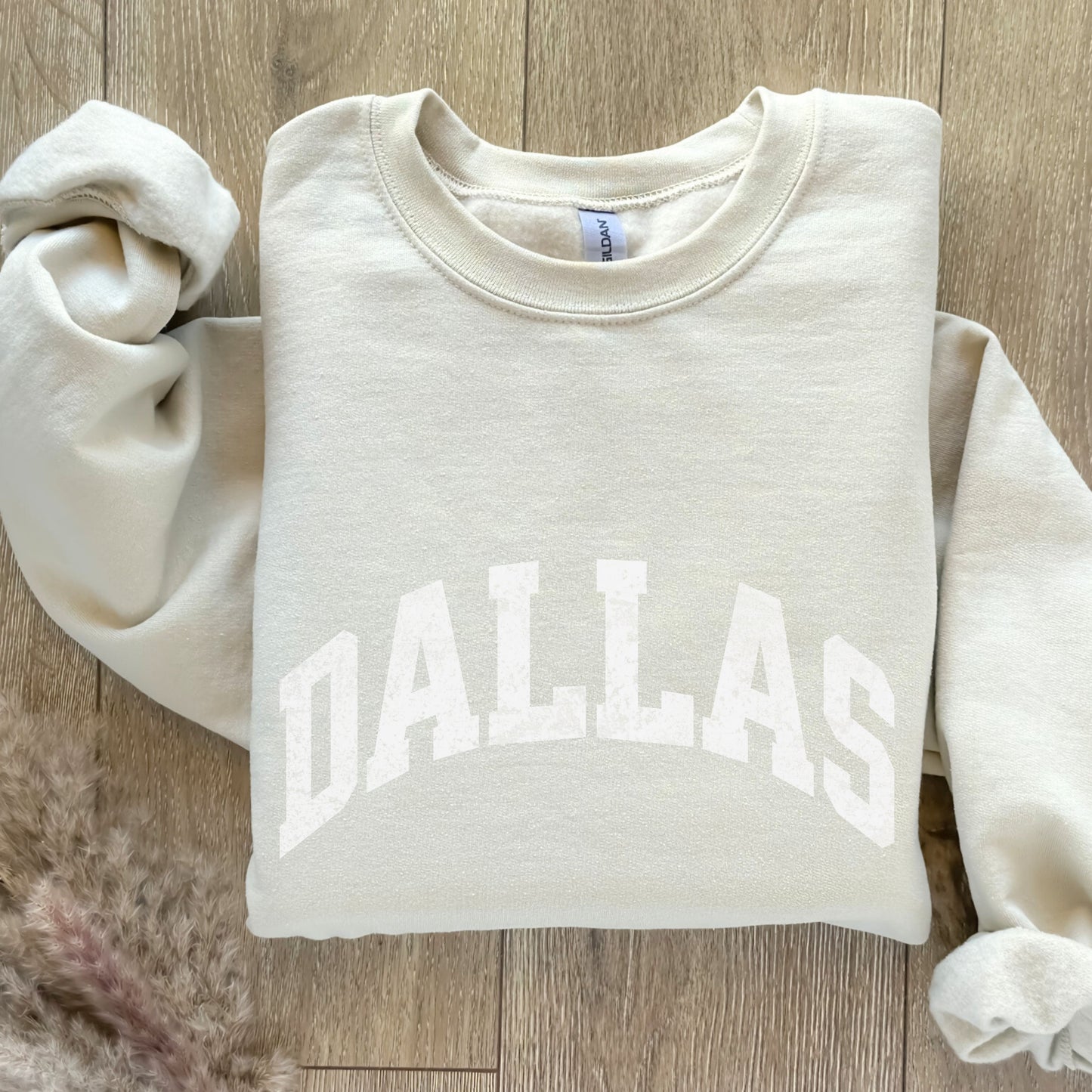 DALLAS Varsity Sweatshirt Texas Crewneck State Sweater Cozy Tailgate Clothes