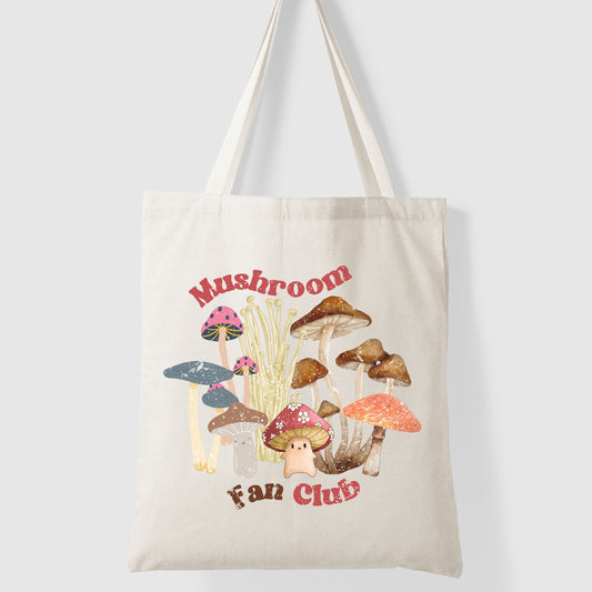 Retro Mushroom Farmers Market Tote Bag