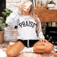 Praise Made to Worship Sweatshirt, Christian Crewneck, Faith over Fear