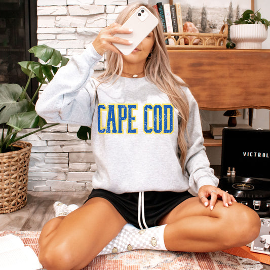 Cape Cod Sweatshirt Vintage Faded Aesthetic Varsity Sweatshirt Preppy East Coast Sweatshirt College Style Beachy Shirt Vacation Sweater