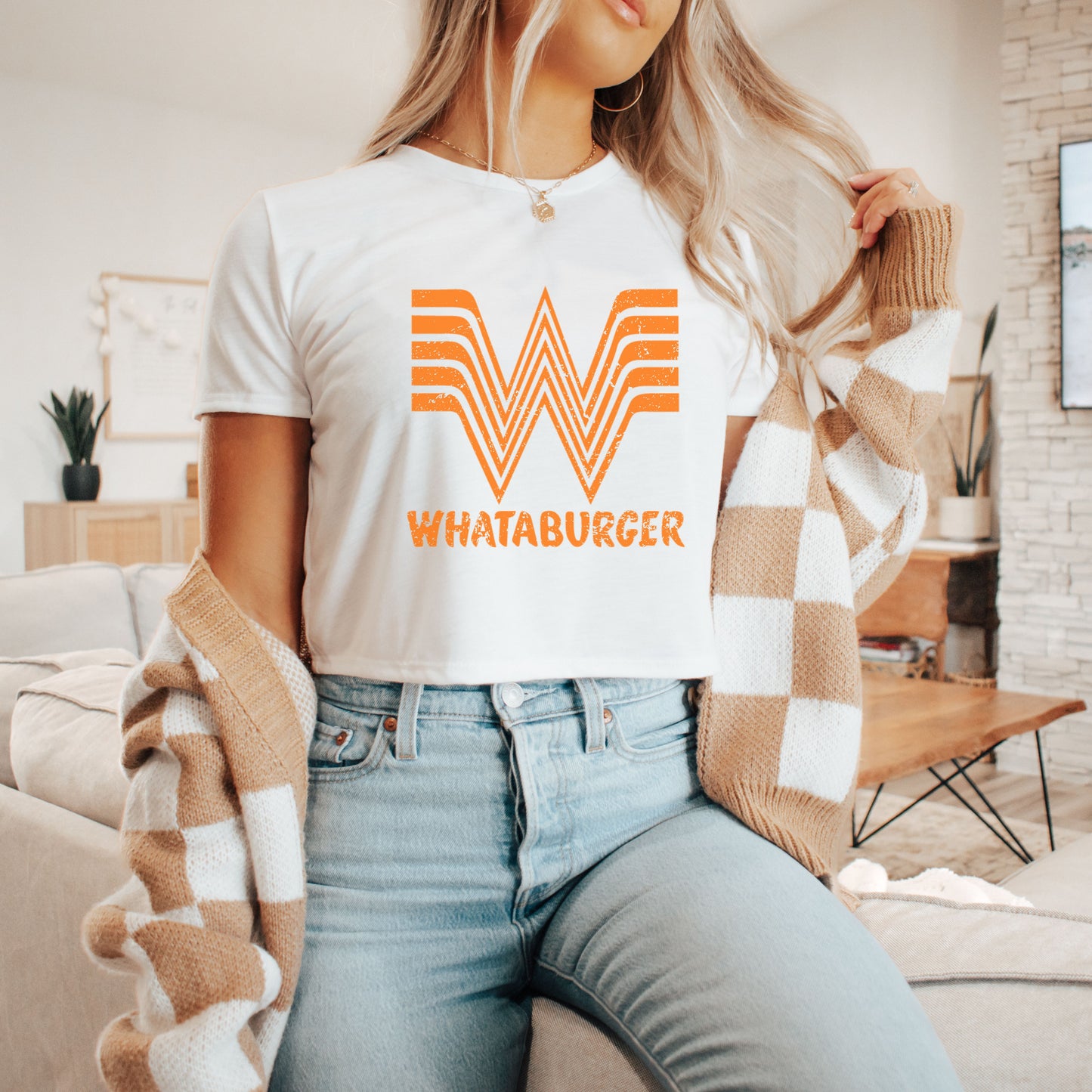 Vintage Whataburger Y2K Baby Tee Cute Crop Tops