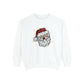 Vintage Santa Face Sweatshirt Retro Santa Shirt Faux Sequined Christmas Crewneck