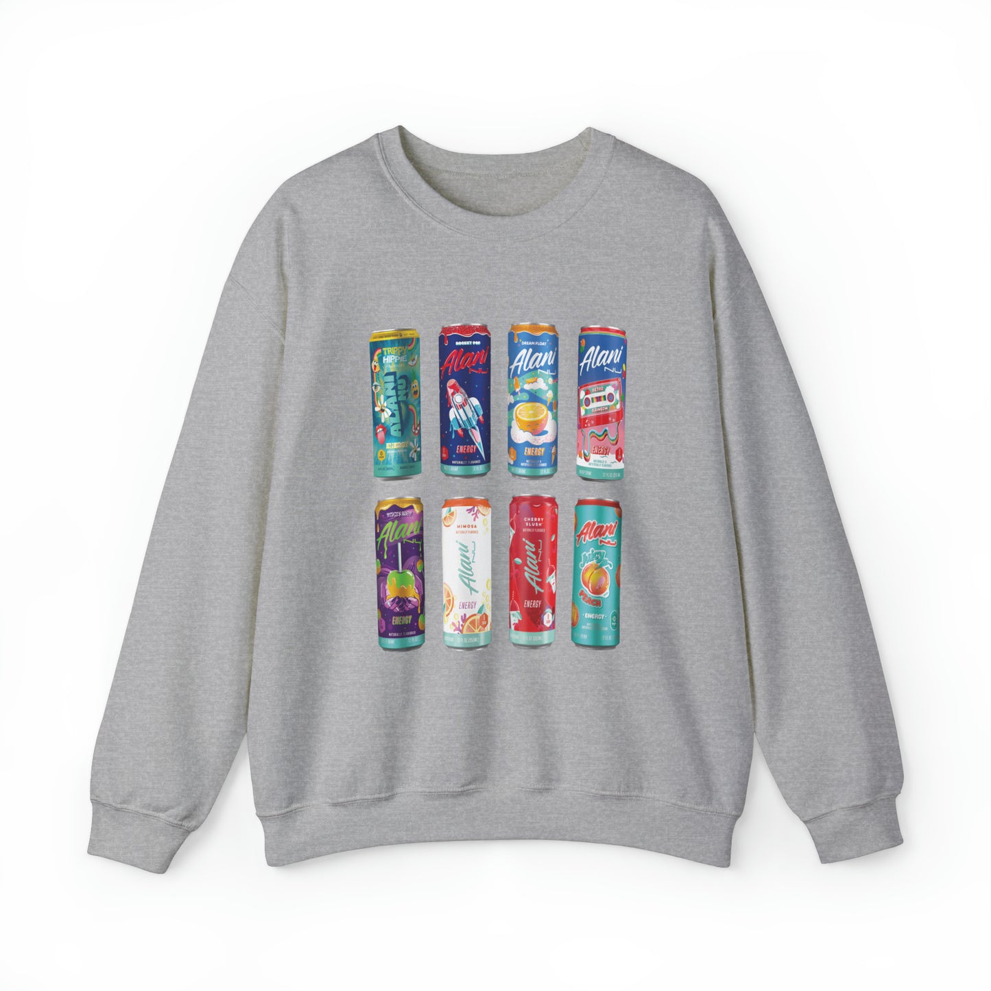 Alani Energy Drink Collage Sweatshirt Caffeine Addict Foodie Sweater