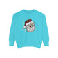 Vintage Santa Face Sweatshirt Retro Santa Shirt Faux Sequined Christmas Crewneck