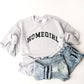 Oversized Homegirl Y2K Sweatshirt College Style Varsity Sweater Distressed Friends Crewneck