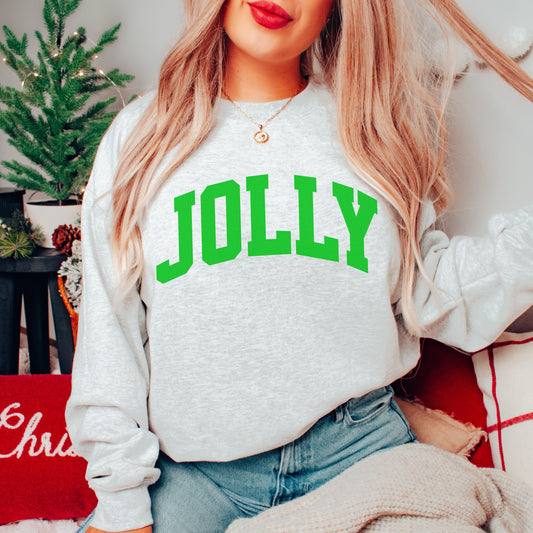 College Style Jolly Sweatshirt Christmas Crewneck