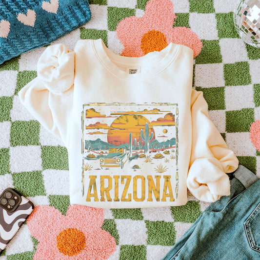 Arizona Desert Sweatshirt Scenery Sweater Hiking Sweatshirt Camping Crewneck Outdoors Sweatshirt Camping Shirt Desert Cactus Top