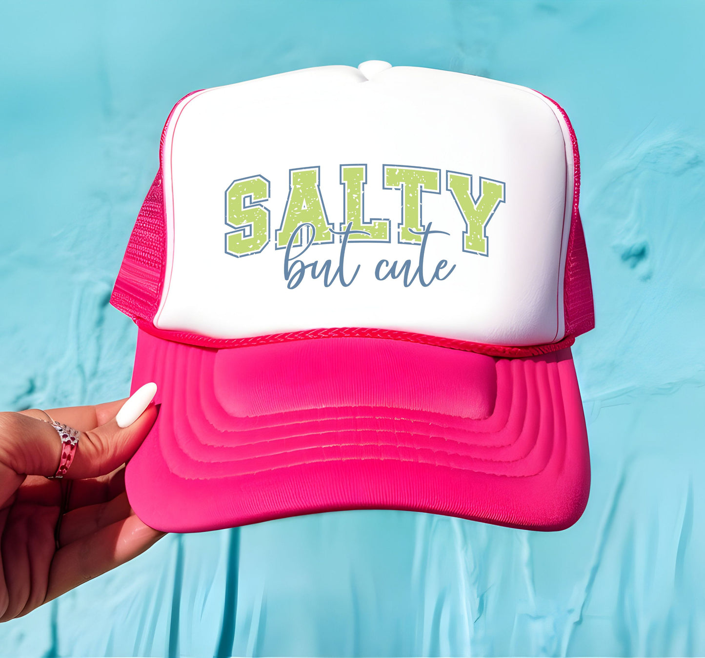 Salty Hat, Stay Salty, Trendy Hat, Fish Hat, Sun Trucker Hat, Beach Bum, Baseball Cap, Sun-kissed Ball Cap for Women, Vacation Trucker Hat
