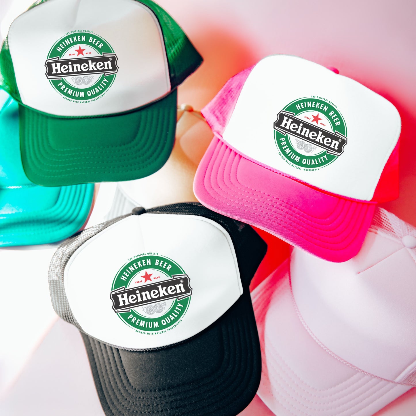 Classic Heineken Beer Trucker Hat, OTTO Cap, Trendy Beer Hat