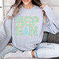 Blue Faux Chenille ASPEN Sweatshirt