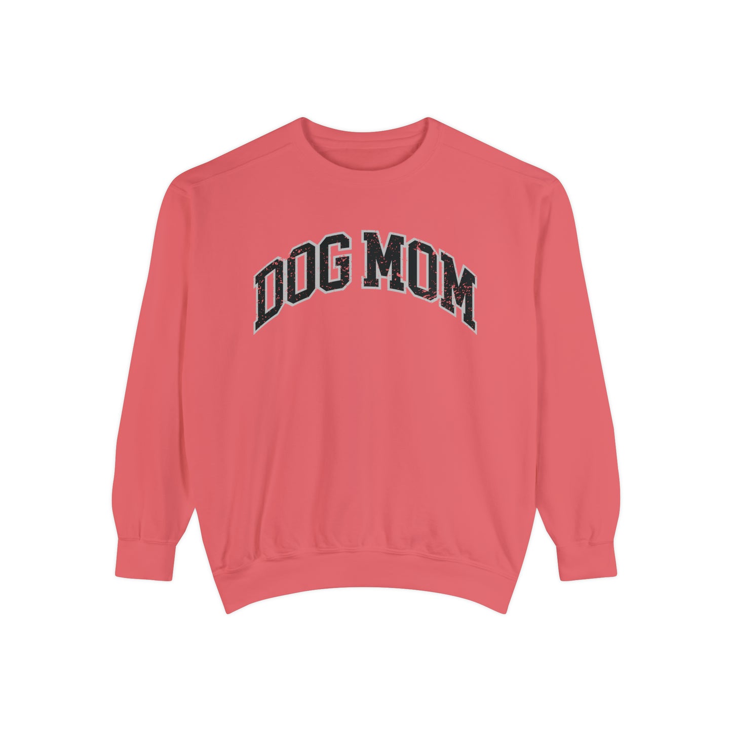 Dog Mom Crewneck Sweater Collegiate Style Varsity Sweatshirt