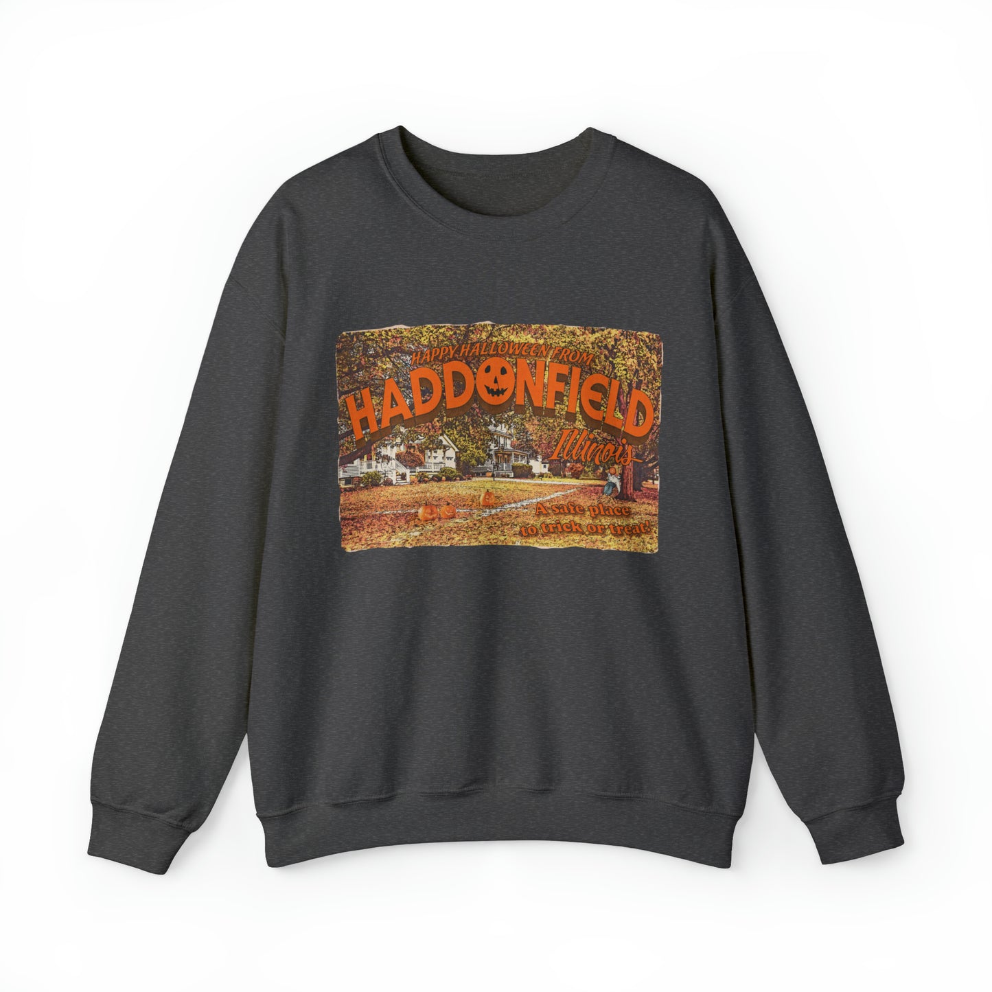 Haddonfield Vintage postcard sweatshirt Halloween sweatshirt