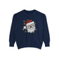 Vintage Santa Face Sweatshirt Retro Santa Shirt Faux Sequined Christmas Crewneck