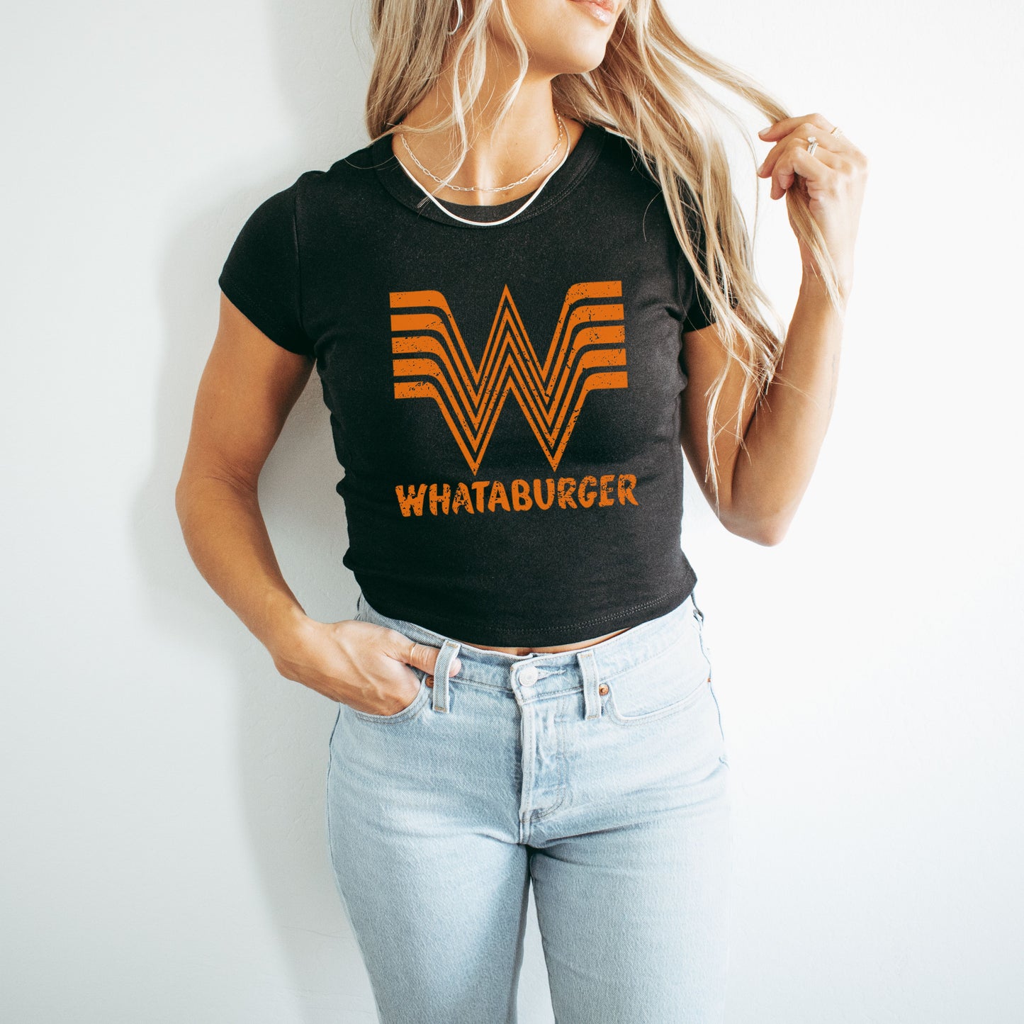 Vintage Whataburger Y2K Baby Tee Cute Crop Tops