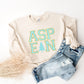 Blue Faux Chenille ASPEN Sweatshirt
