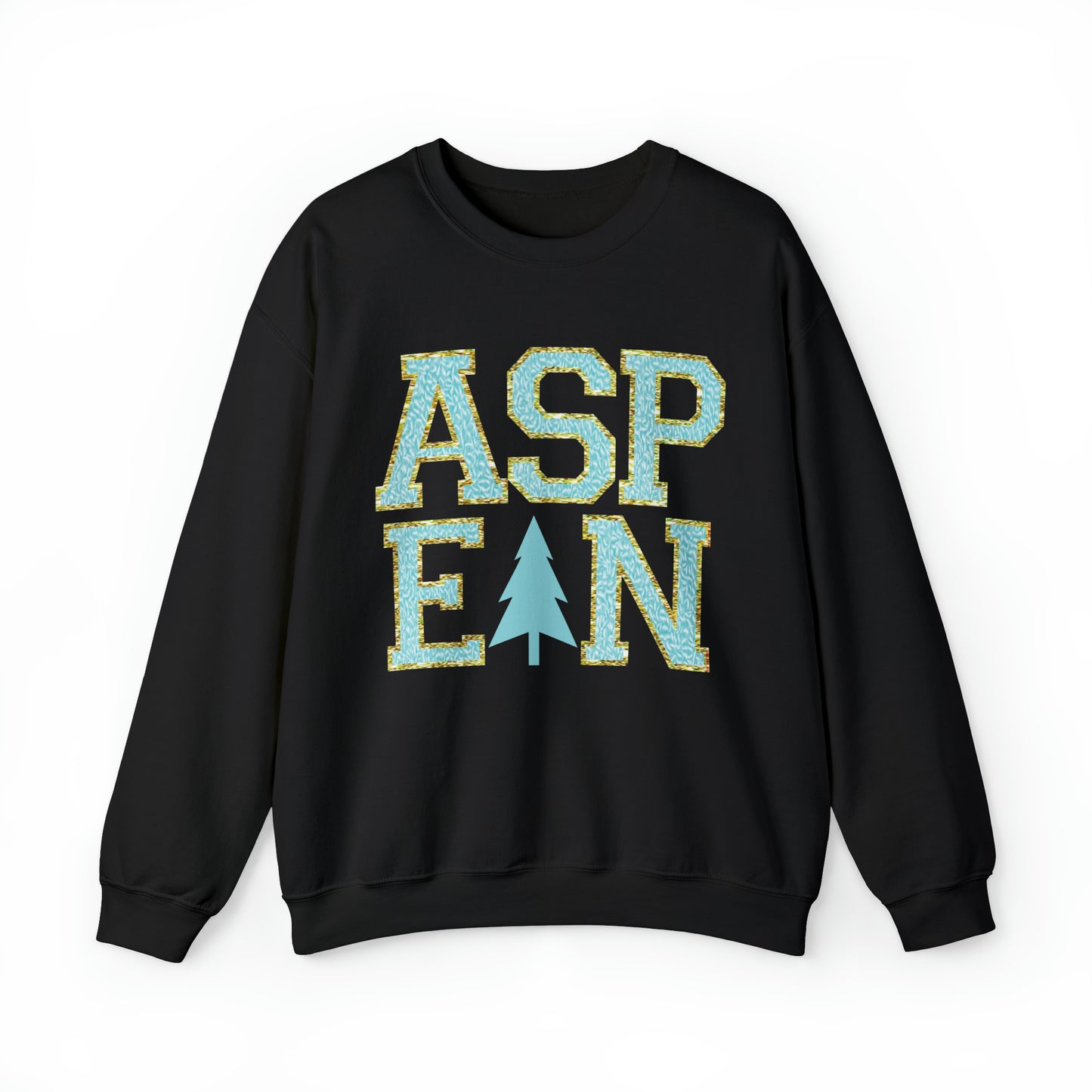 Blue Faux Chenille ASPEN Sweatshirt
