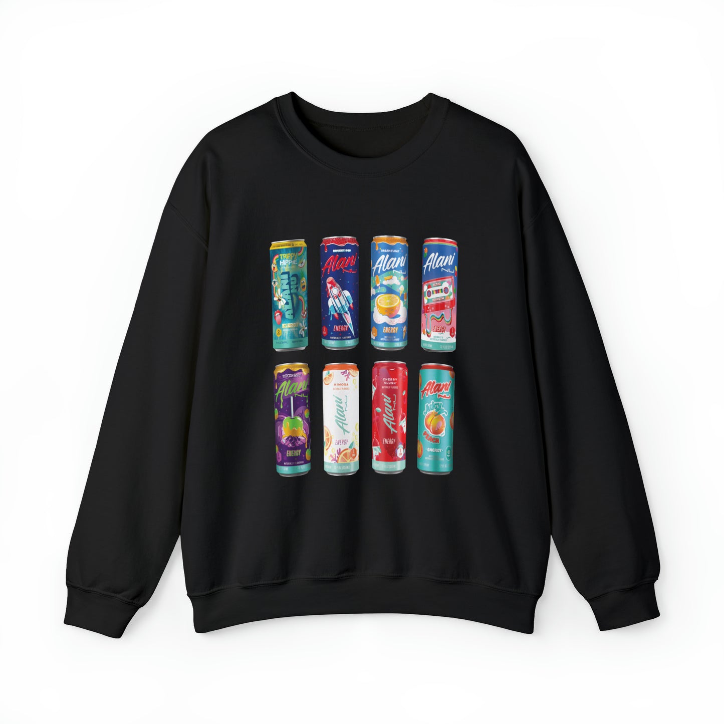 Alani Energy Drink Collage Sweatshirt Caffeine Addict Foodie Sweater