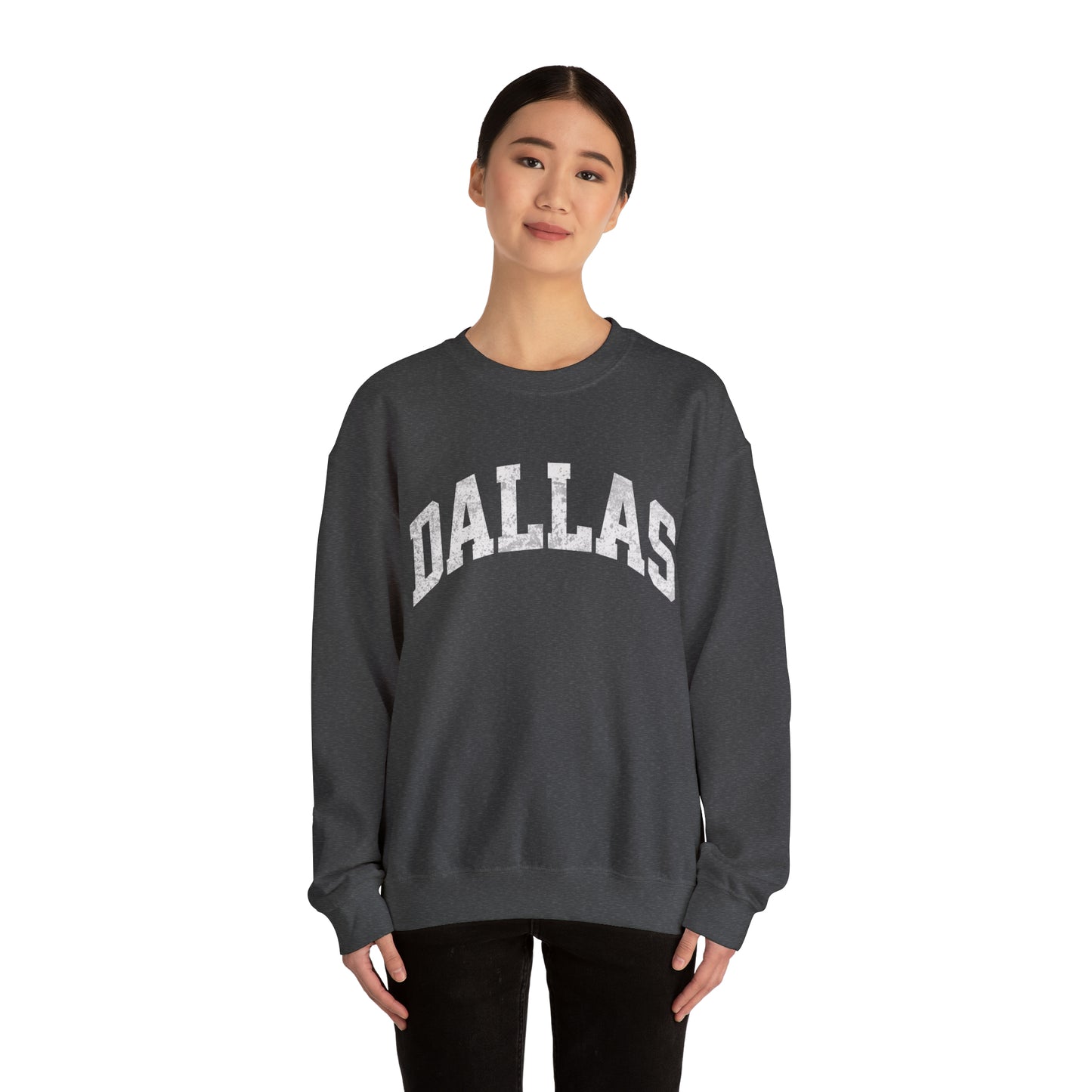 DALLAS Varsity Sweatshirt Texas Crewneck State Sweater Cozy Tailgate Clothes