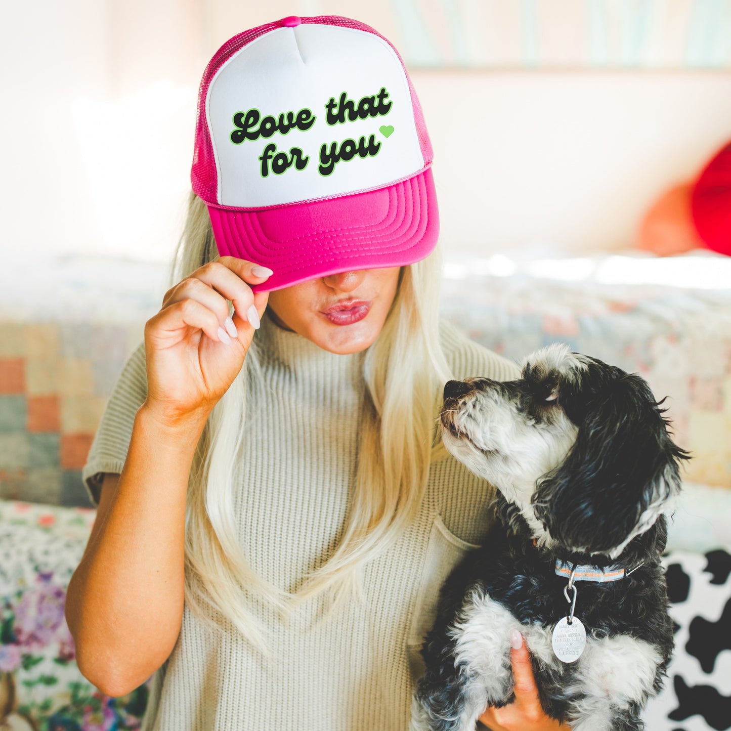 Love That for You Trucker Hat, Trendy Love wins Cap, All you Need is Love