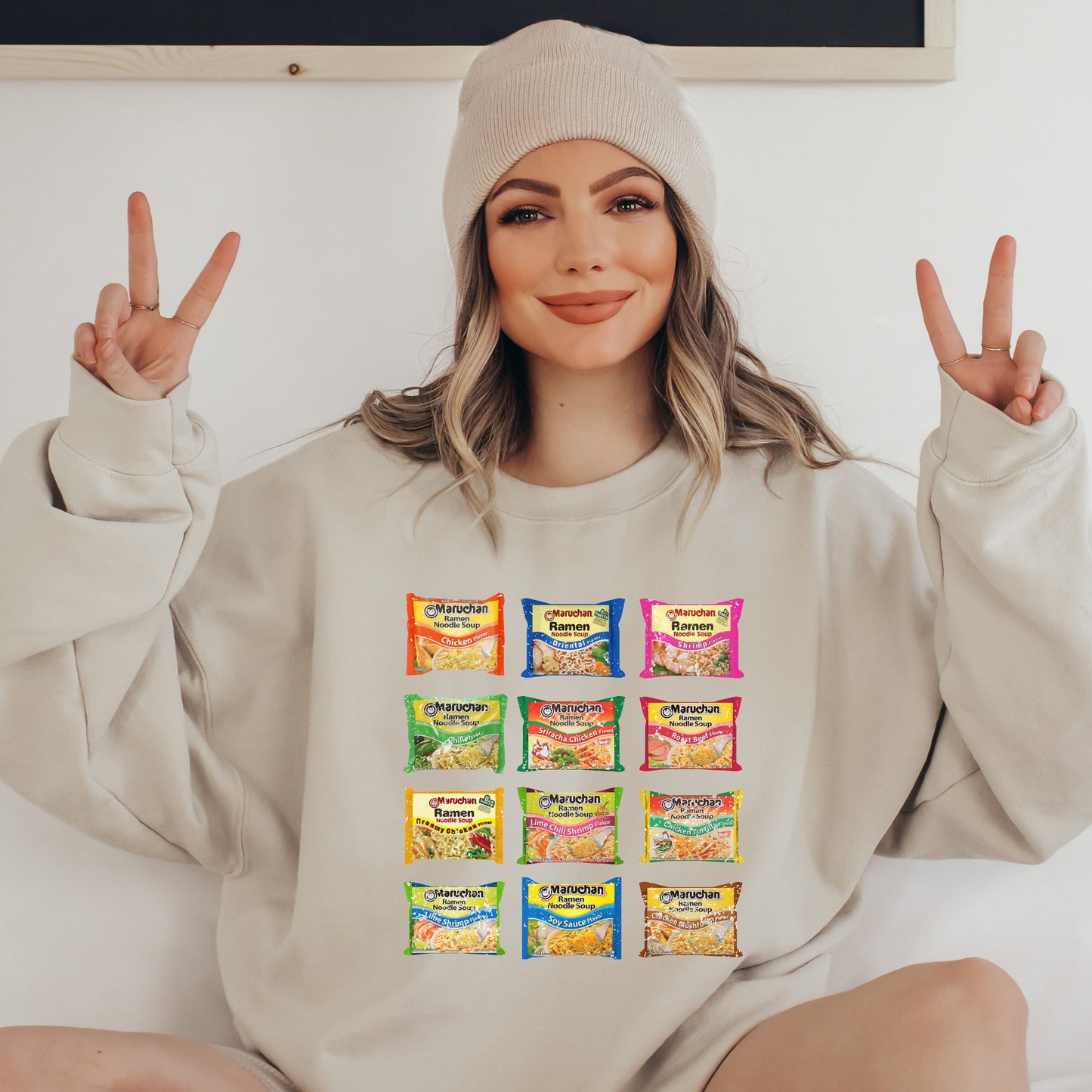 Classic Vintage Ramen Sweatshirt, Cozy Noodle Sweater