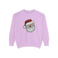 Vintage Santa Face Sweatshirt Retro Santa Shirt Faux Sequined Christmas Crewneck