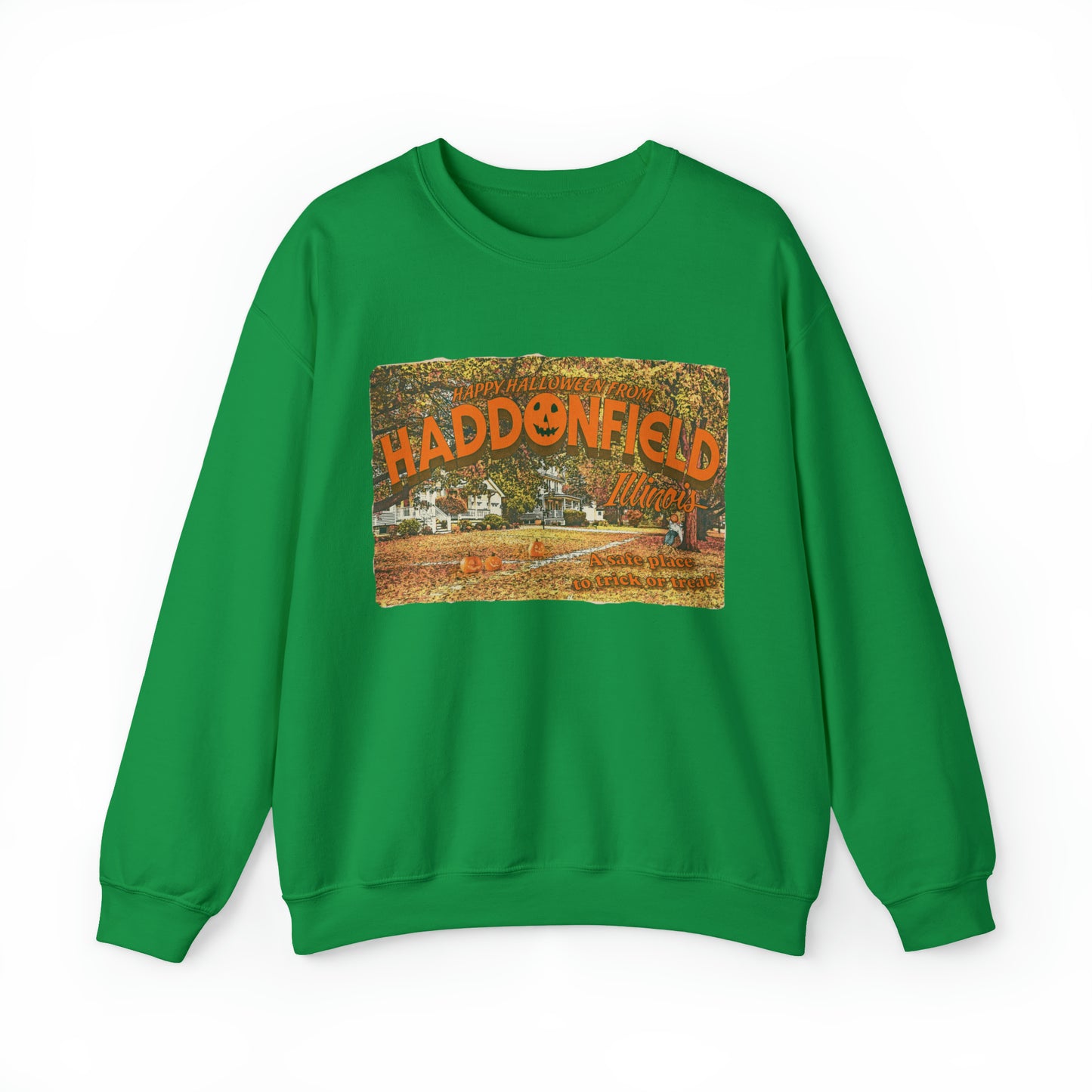 Haddonfield Vintage postcard sweatshirt Halloween sweatshirt