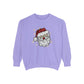 Vintage Santa Face Sweatshirt Retro Santa Shirt Faux Sequined Christmas Crewneck