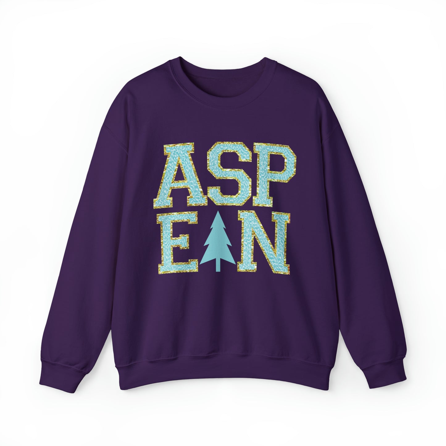 Blue Faux Chenille ASPEN Sweatshirt