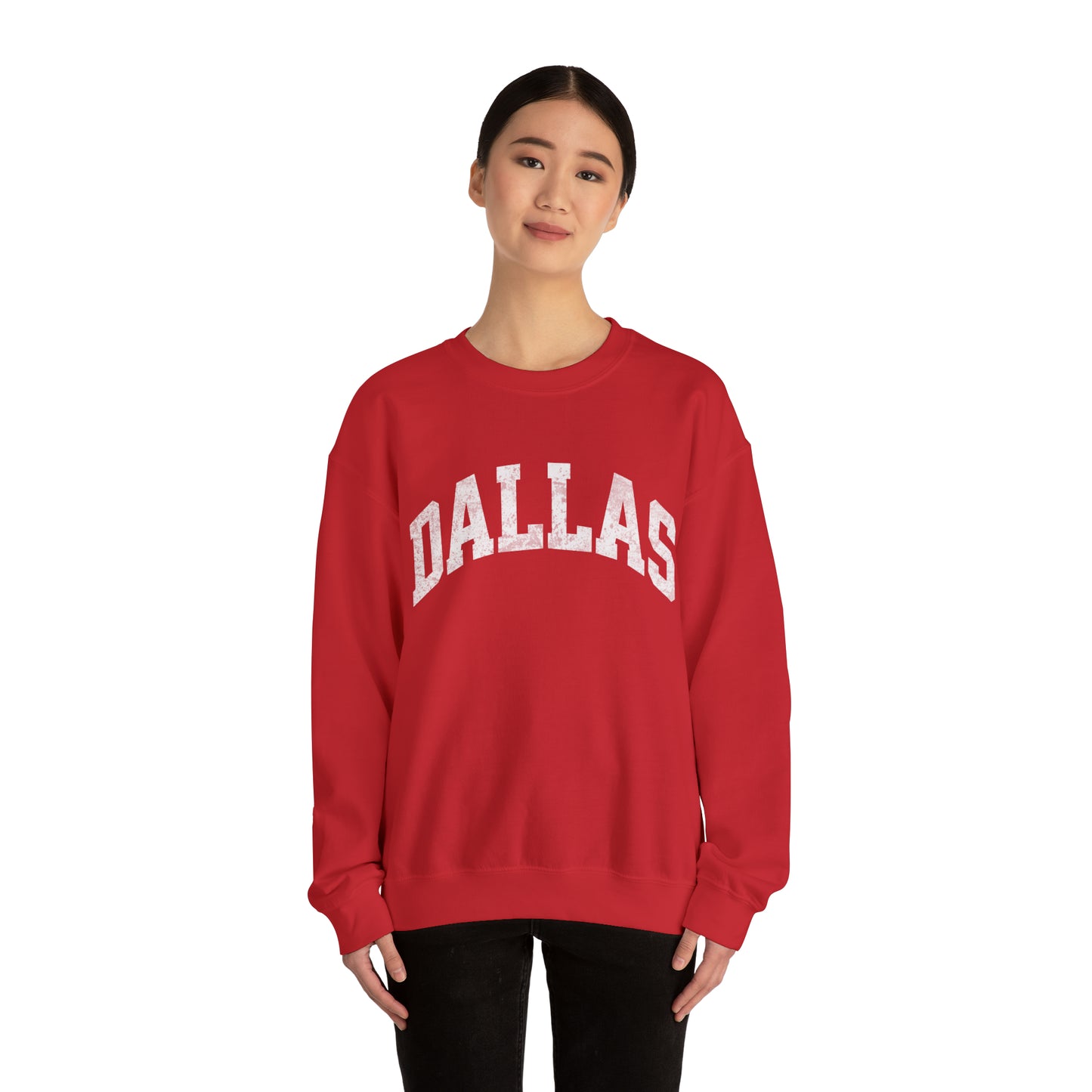 DALLAS Varsity Sweatshirt Texas Crewneck State Sweater Cozy Tailgate Clothes